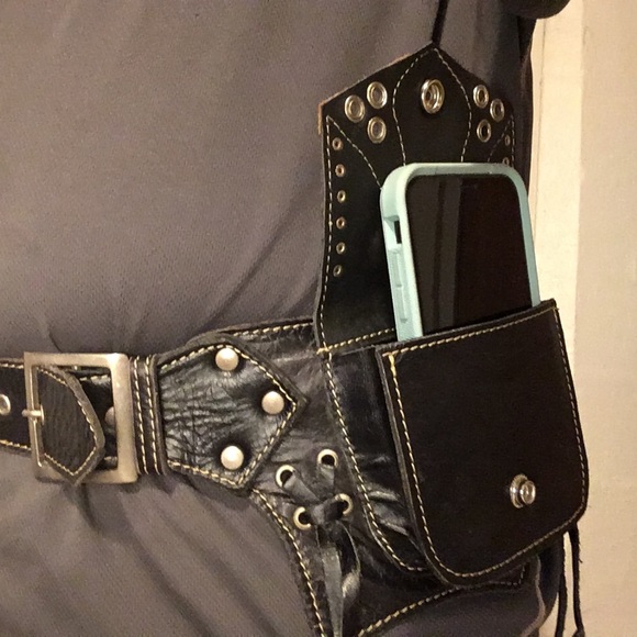 SOLD Handmade Leather Western Inspired Utility Belt - Picture 13 of 14